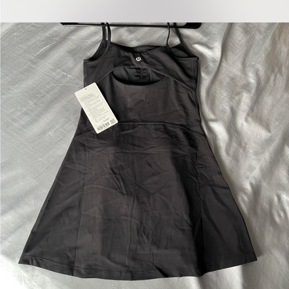 lululemon athletica Black Mini Aligned Dress with built in shorts! Removable cup